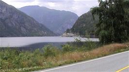 Eidjord Lake, seen en route to Upper Eidfjord, 25.9 miles into the ride